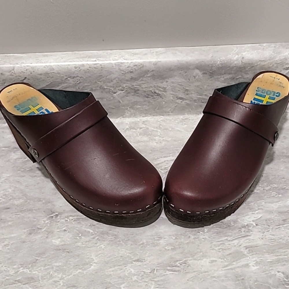 Tessa Wood Sole Clogs EU 39 US 9